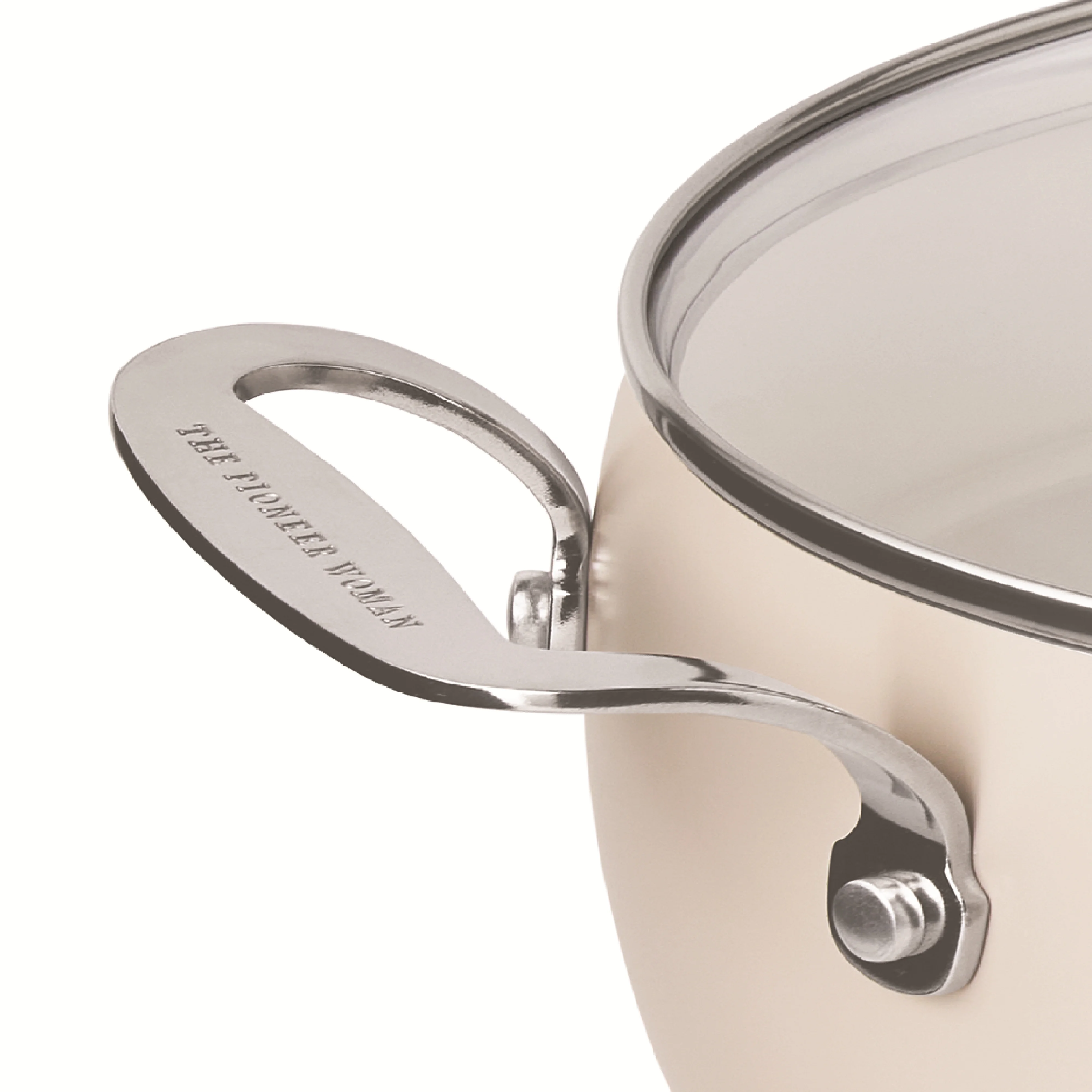The Pioneer Woman Harlow 15-Piece Cookware Set, Ceramic Non-Stick Pots and Pans Set, Taupe