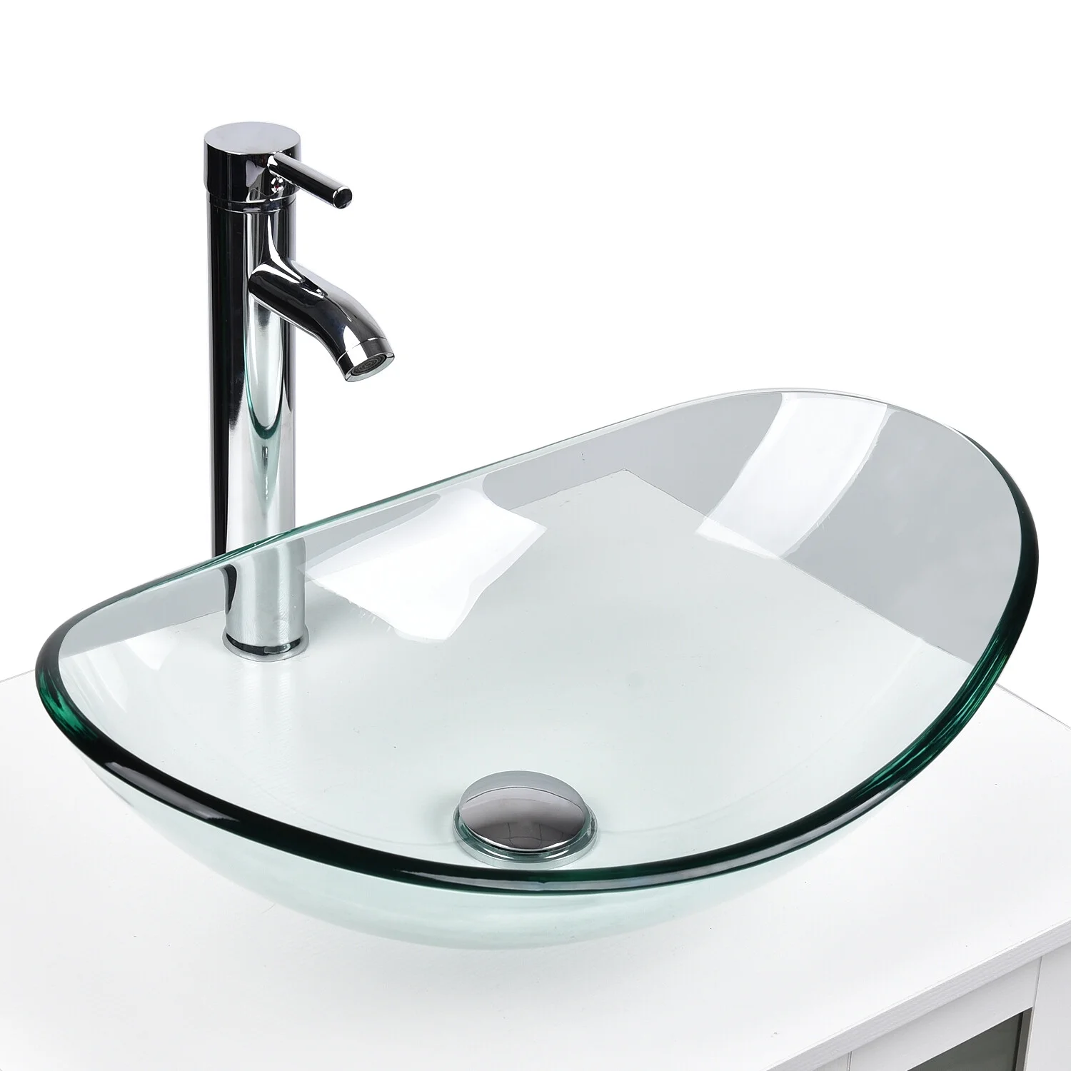 PULUOMIS Wall Mounted Bathroom Vanity Set with Mirror Storage Shelf, PVC Sheet Natural Cabinet with Black Side Panels (Cabinet + Sink)