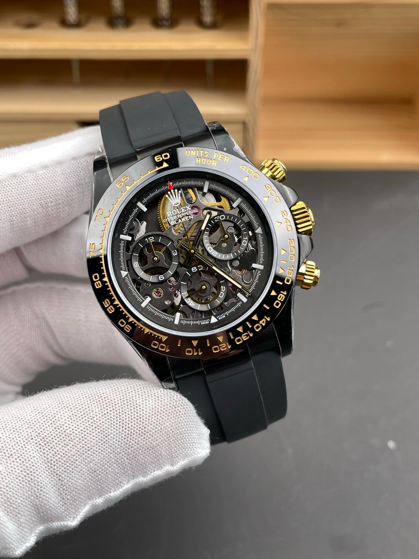 Rolex Daytona Skeleton Black Steel
