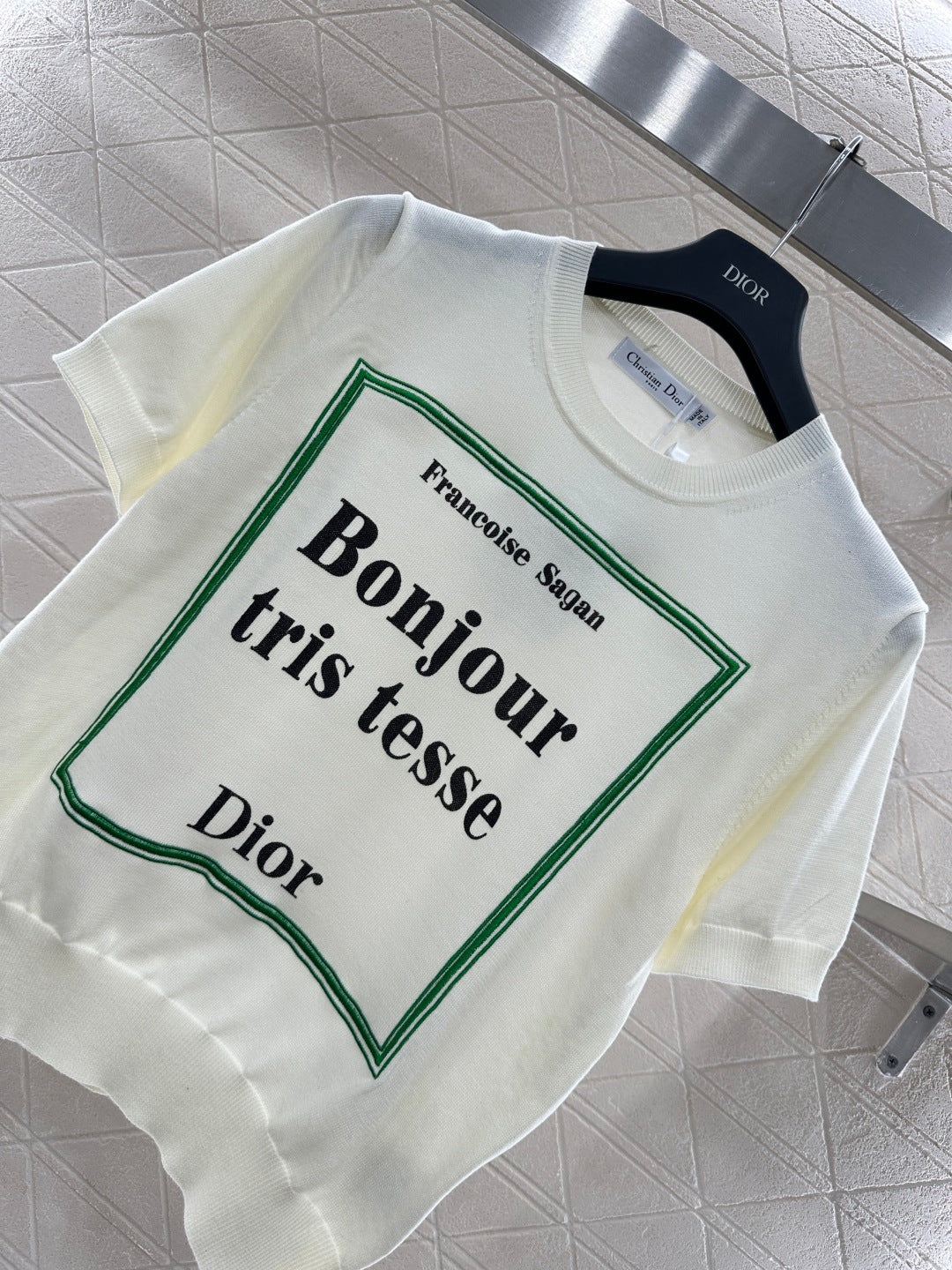 26NEW Crew Neck Logo Knit Short Sleeve