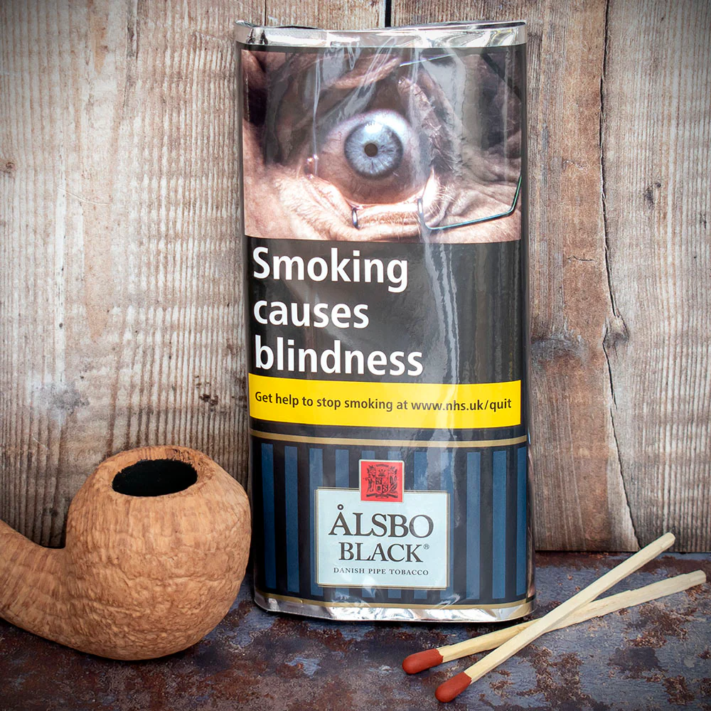 Alsbo Black Pipe Tobacco (Vanilla) - 50g Packet