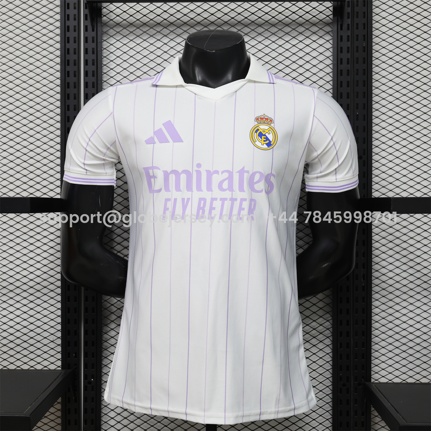 Real Madrid 25-26 Retro Style White Polo Jersey - Player Version