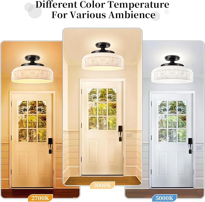 MELLOWWLITE Semi Flush Mount Ceiling Light