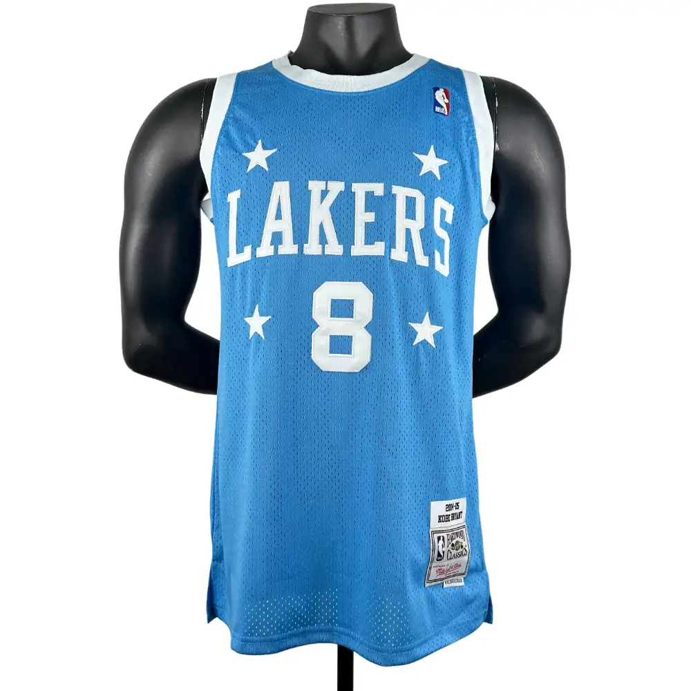 Embroidered MN Retro Jersey Lakers 04/05 Season Sky Blue Four-Star No. 8 Kobe