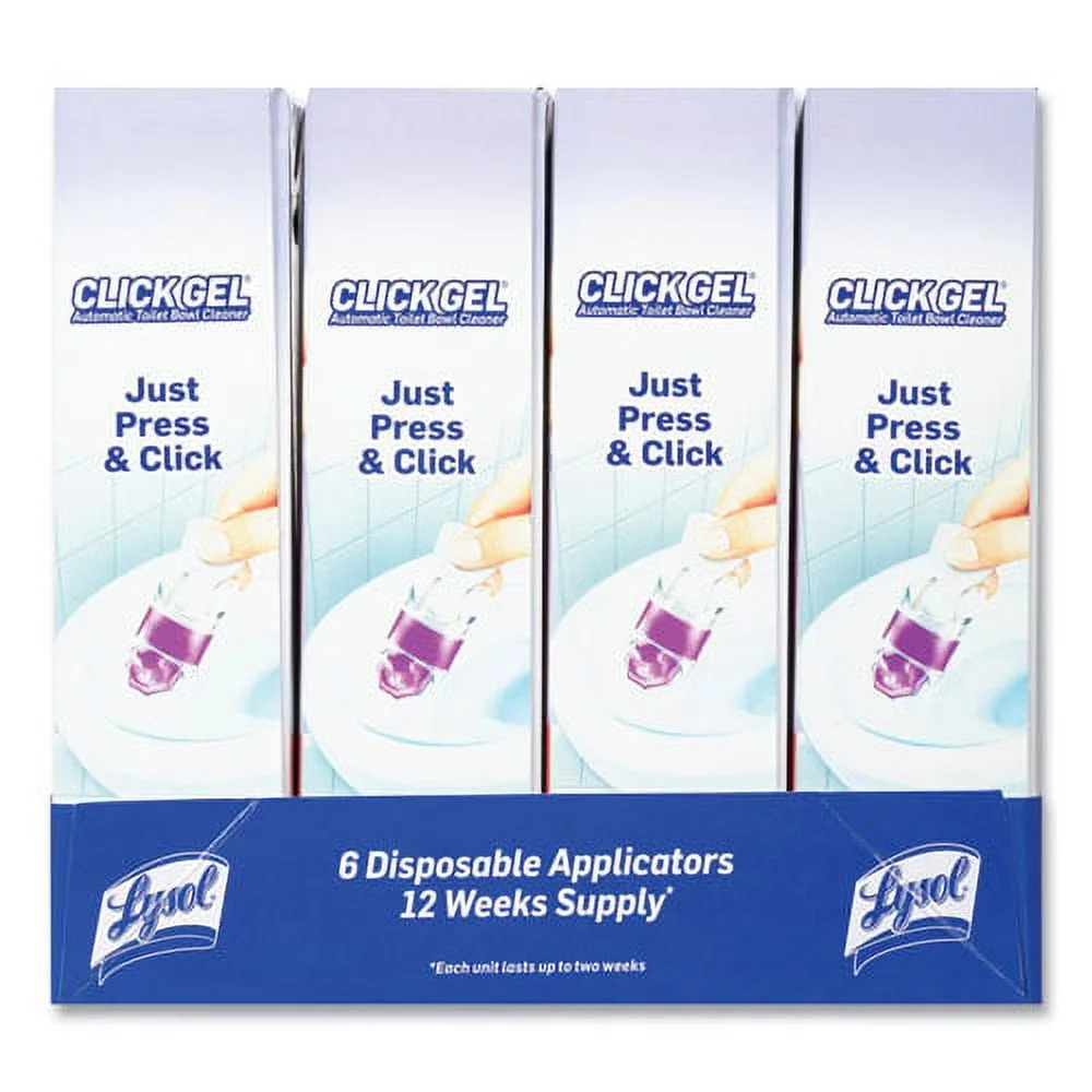 Click Gel Automatic Toilet Bowl Cleaner, Lavender Fields, 6/box, 4 Boxes/carton | Bundle of 5 Cartons