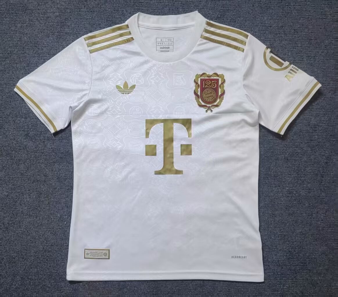 2025/2026 Bayern Munich 125th Anniversary White Edition Football Jersey 1:1 Thai Quality