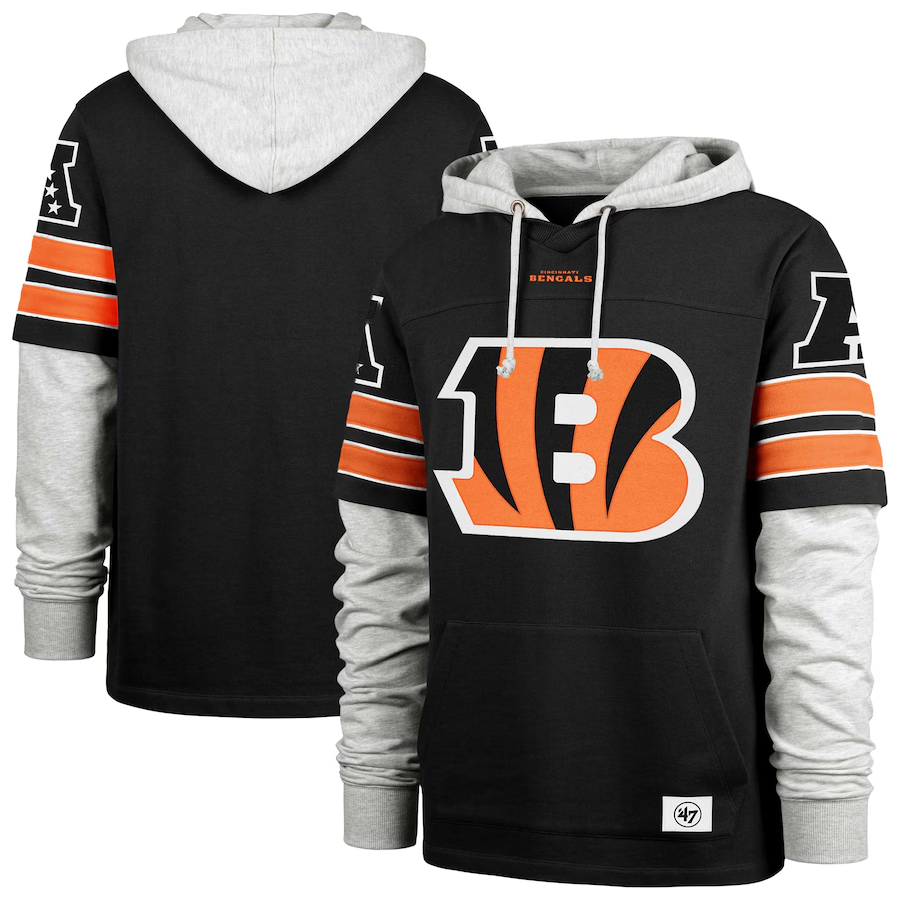 Cincinnati Bengals '47 Double Header Blitz Cornerback Pullover Hoodie