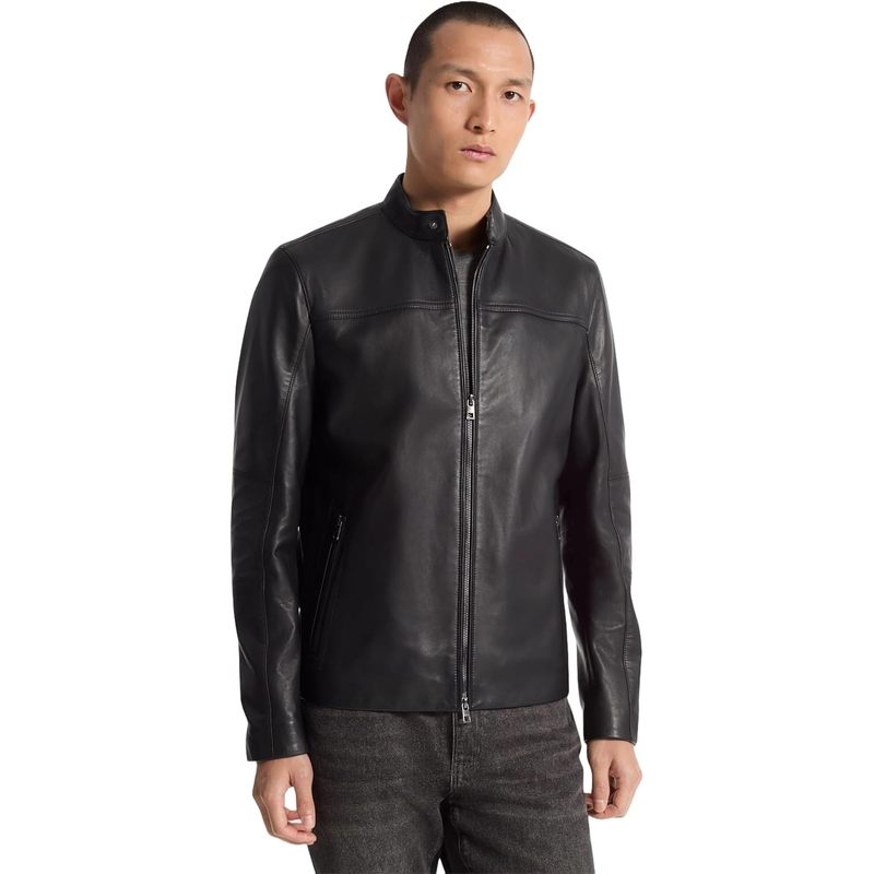 Men's Leather Racer Jacket