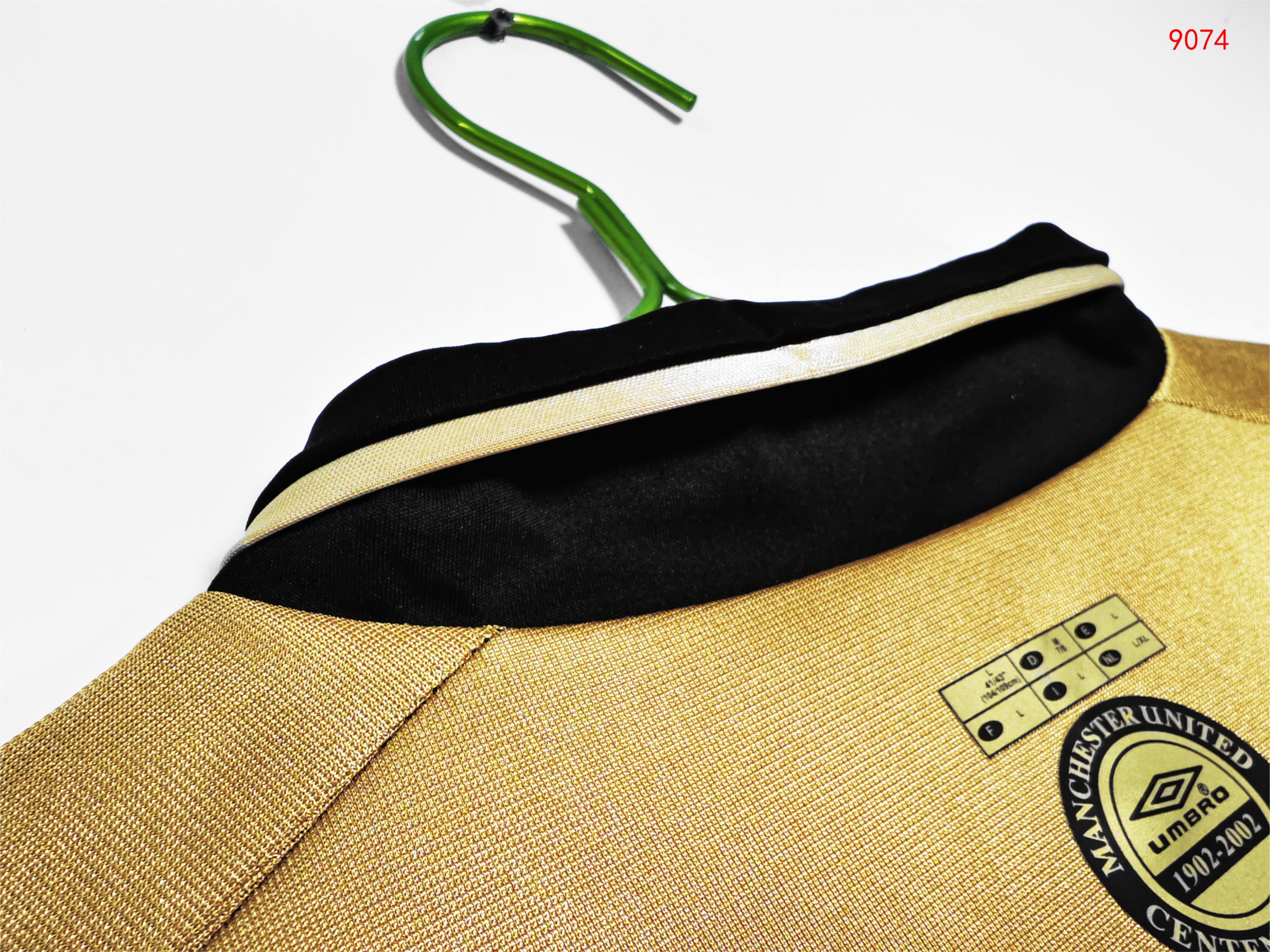 2001/02 Manchester United Centenary Retro Golden Jersey 1:1 Thai Quality - Fans Edition