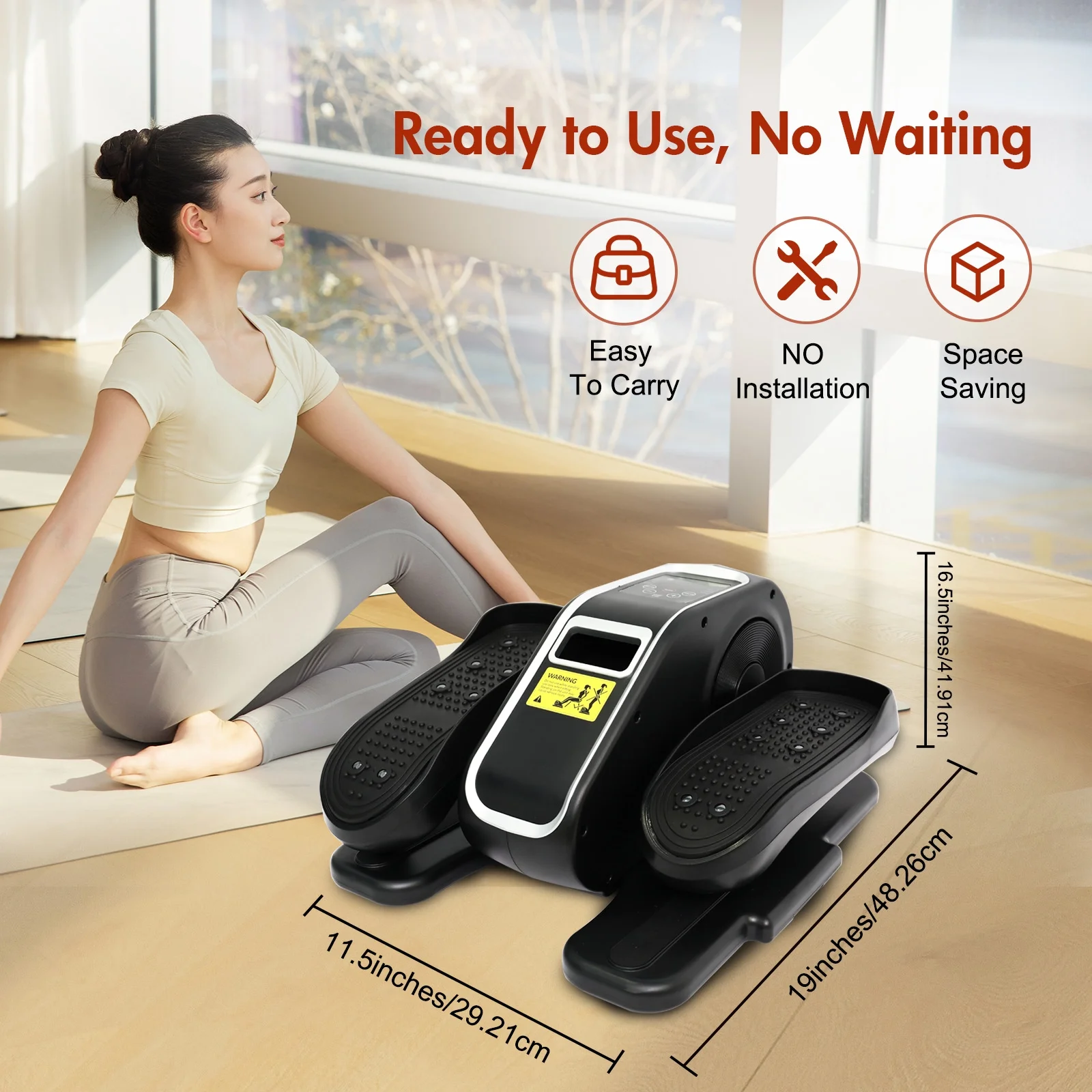 CATGOOD Under Desk Elliptical, Electric Seated Foot & Leg Pedal Exerciser While Sitting for Seniors