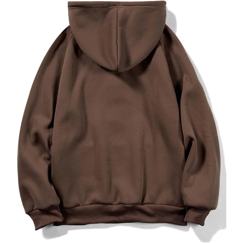 Men's Graphic Print Long Sleeve Drawstring Hoodie Pullover Sweatshirt