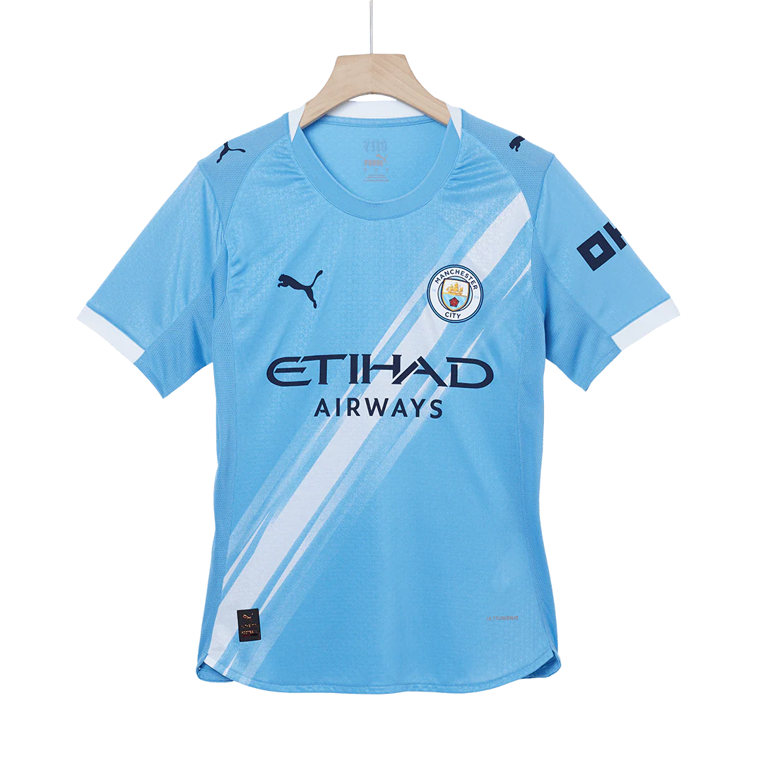 RODRIGO #16 Manchester City Home Player Version Soccer Jersey 2025/26 Blue