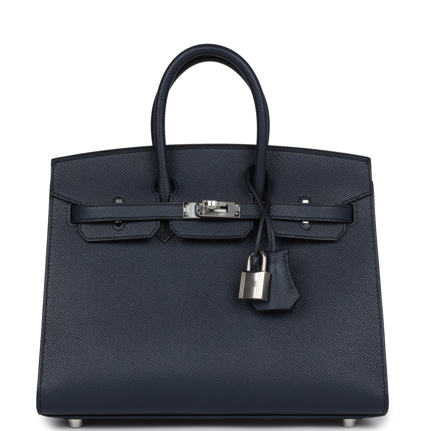 Birkin 25 Bleu Indigo Epsom Palladium Hardware