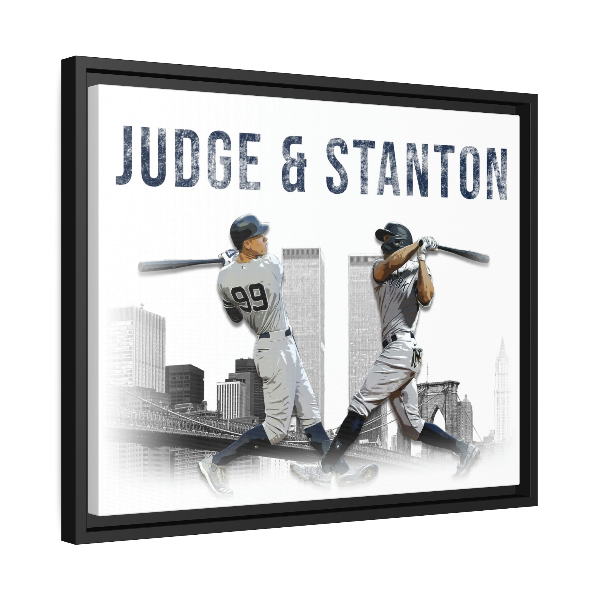 Aaron Judge & Giancarlo Stanton New York Yankees Twin Towers Premium Wall Art Framed Canvas