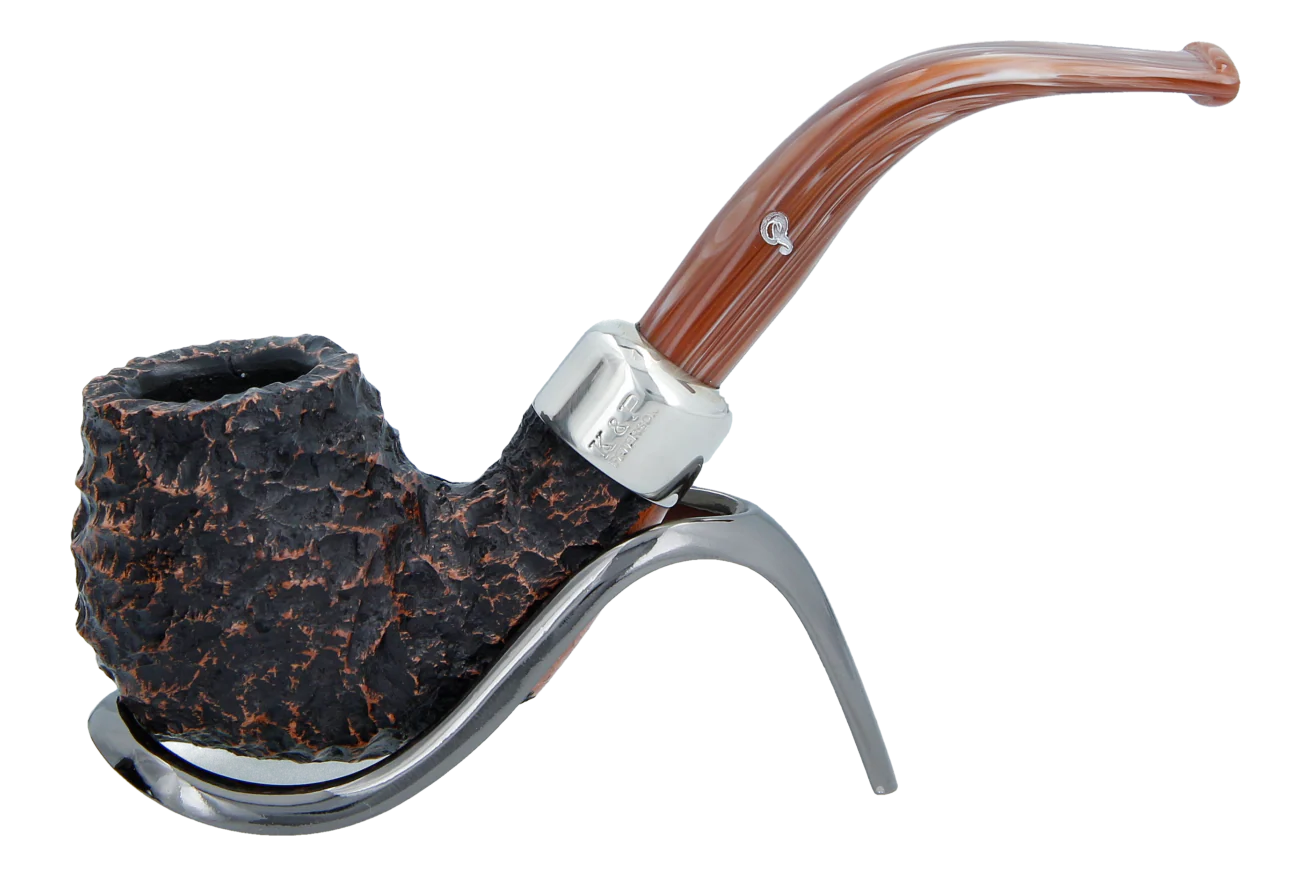 Peterson of Dublin Derry Rusticated Briar Smoking Pipe - Shape 68 - 9mm