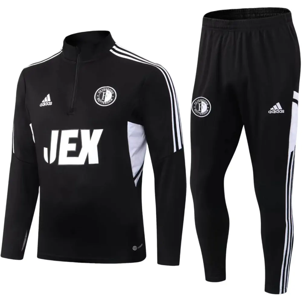 2022/2023 Feyenoord Rotterdam Half-Pull Training Suit Black Football Shirt 1:1 Thai Quality Set
