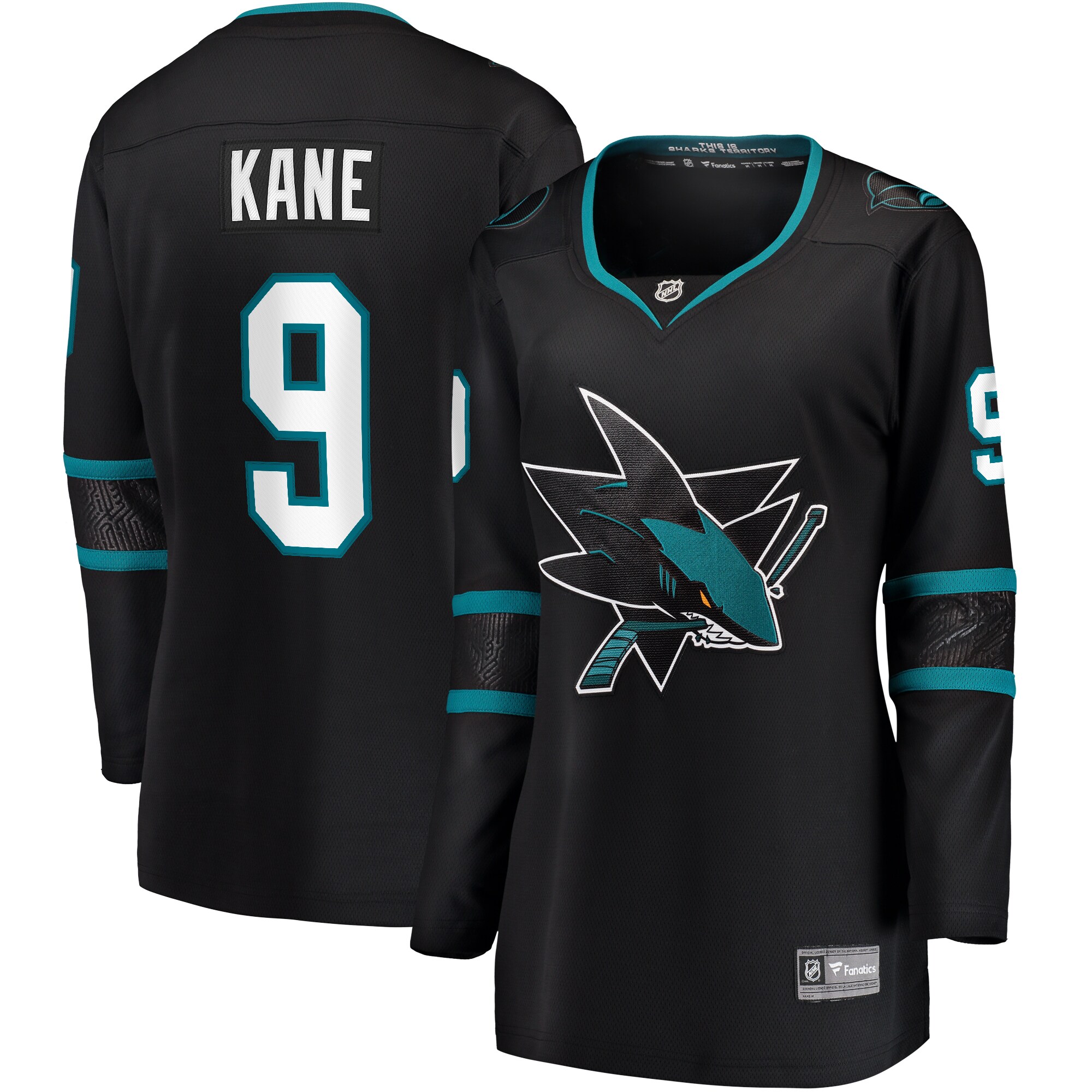 Evander Kane San Jose Sharks Fanatics Women’s Alternate Premier Breakaway Jersey – Black