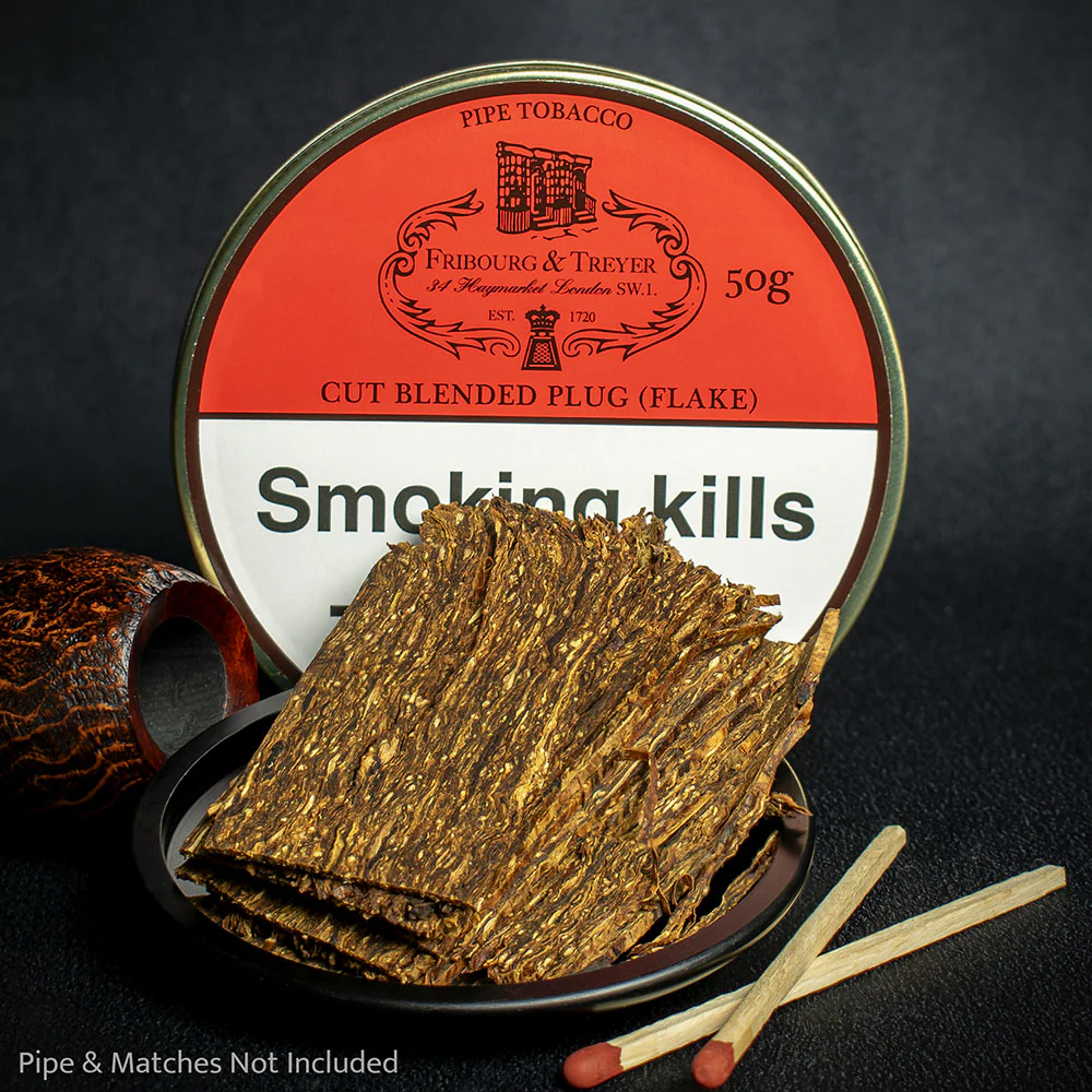 Fribourg & Treyer Cut Blended Plug Flake Pipe Tobacco - 50g Tin