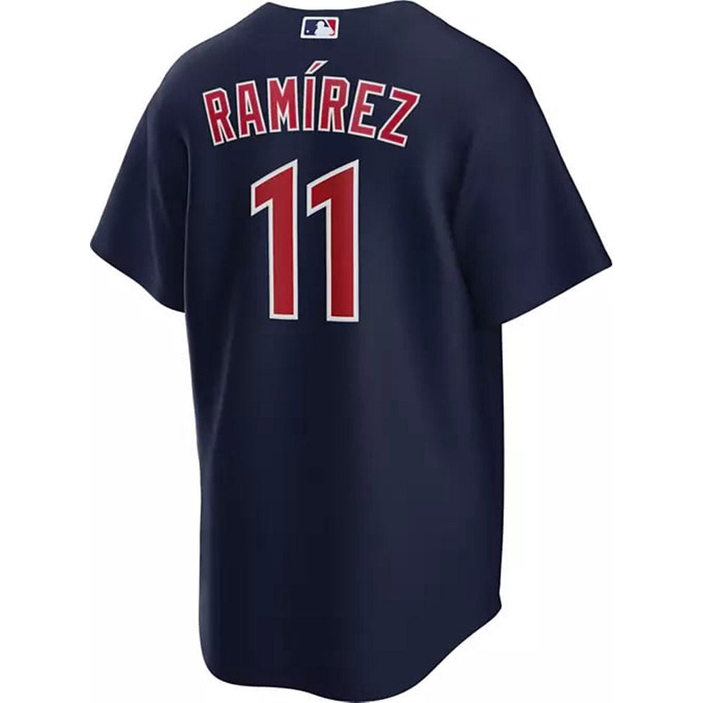 Men's Cleveland Guardians Jose Ramirez Cool Base Replica Alternate Jersey - Navy