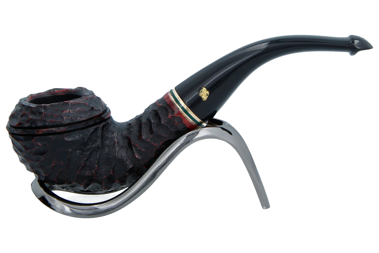 Peterson of Dublin Emerald Rusticated Briar Smoking Pipe - Shape 999 - 9mm