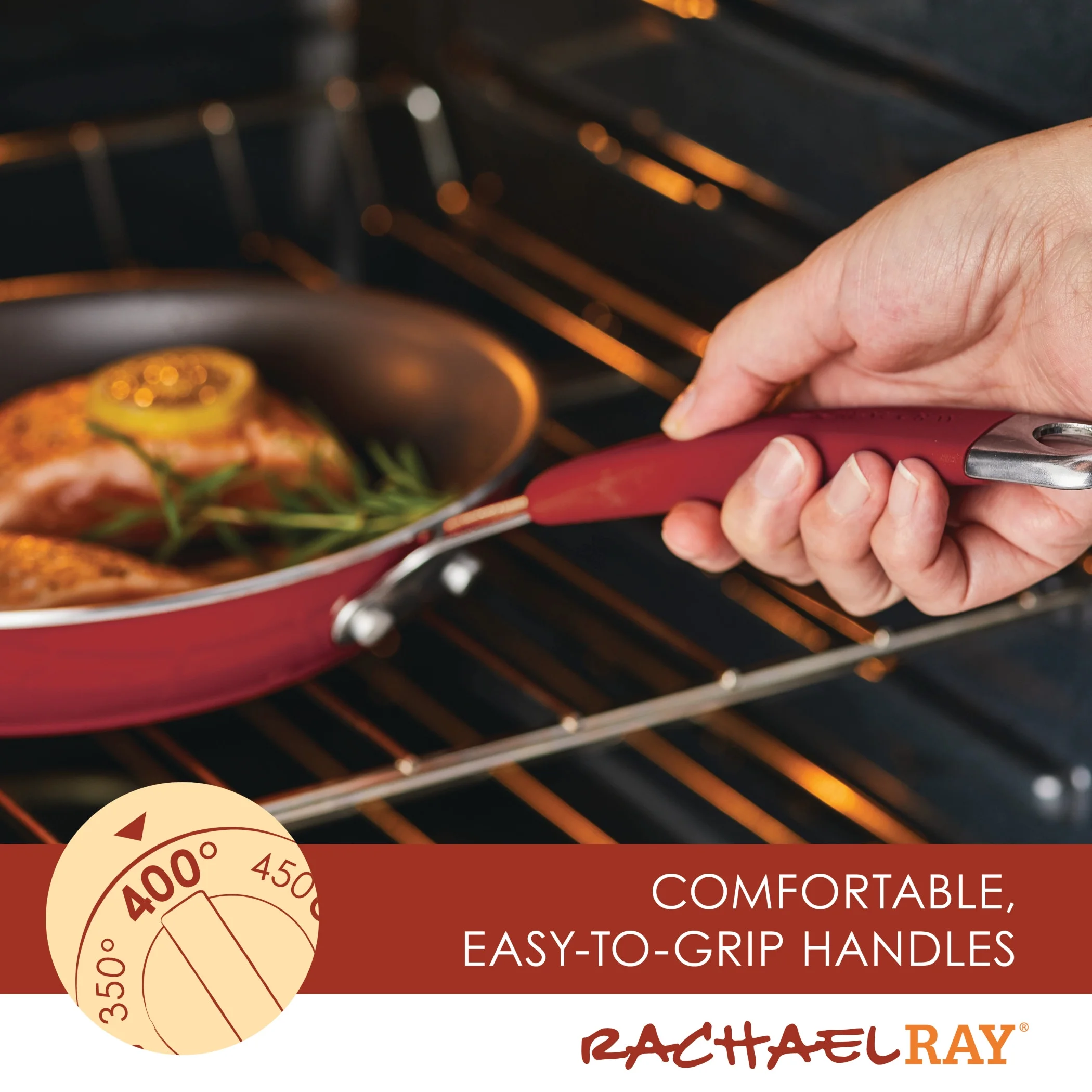 Rachael Ray 12-Piece Cucina Nonstick Pots and Pans Set, Cookware, Set Cranberry