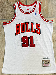 Chicago Bulls Rodman 91 White MN