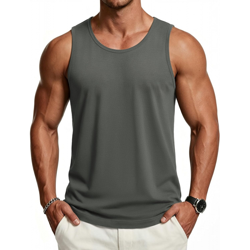 Men's Tank Top UPF 50+ Sleeveless Shirt Cotton Moisture