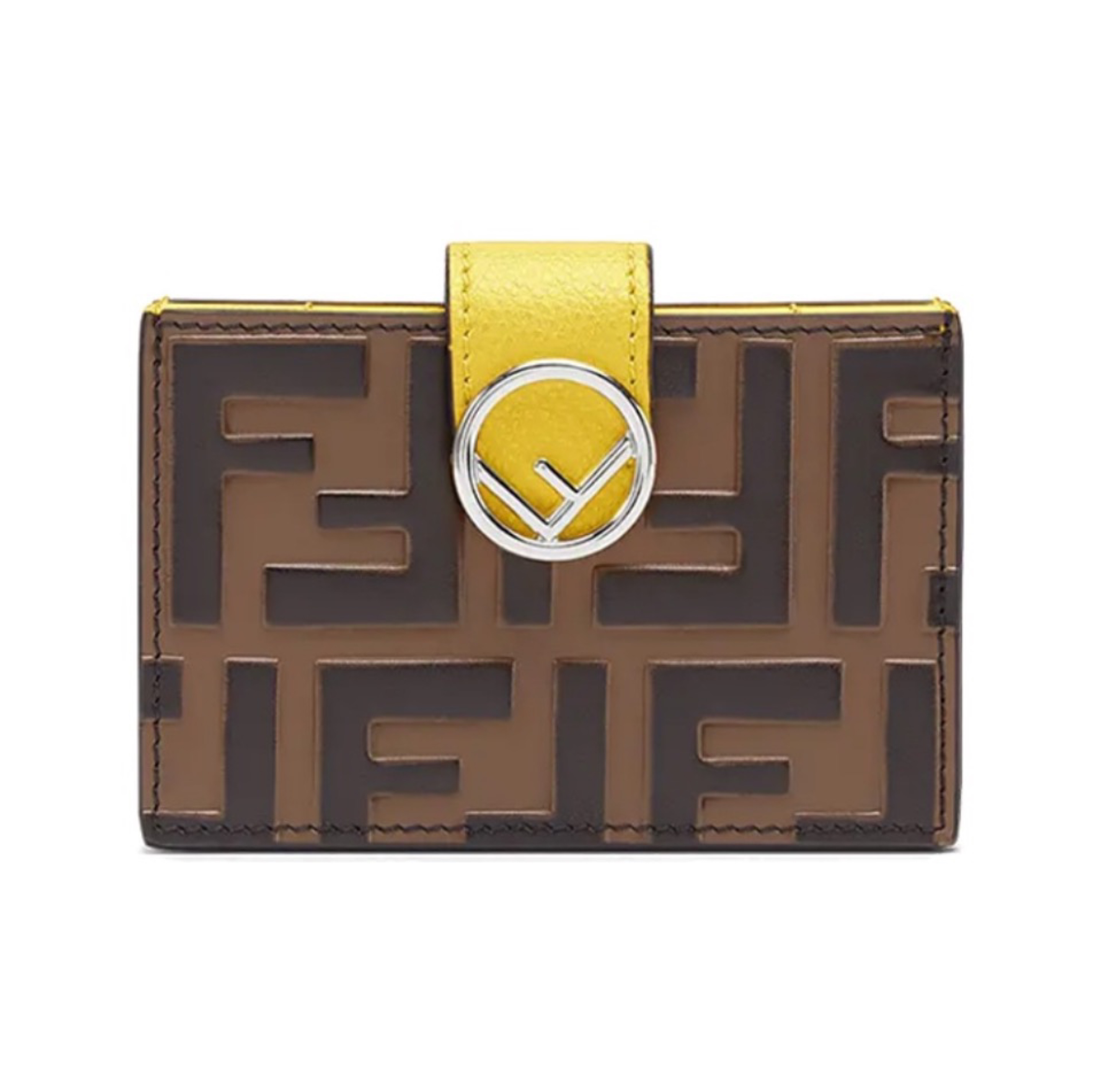 Fendi Embossed Letter Card Holder