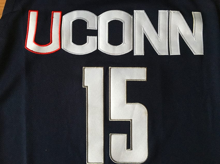NCAA University of Connecticut No. 15 Kemba Walker dark blue jersey