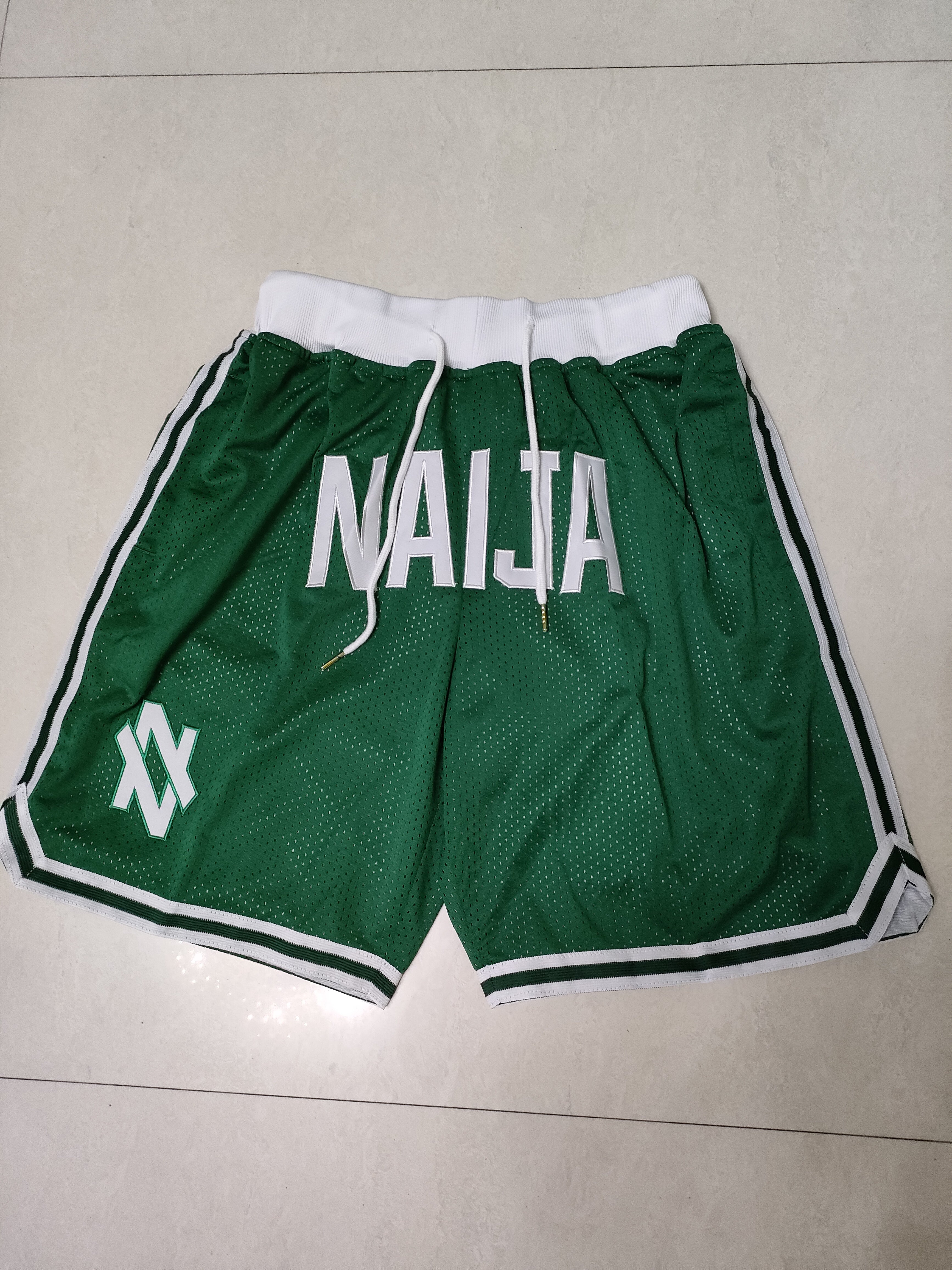 Mens Basketball Shorts stitched-green naija
