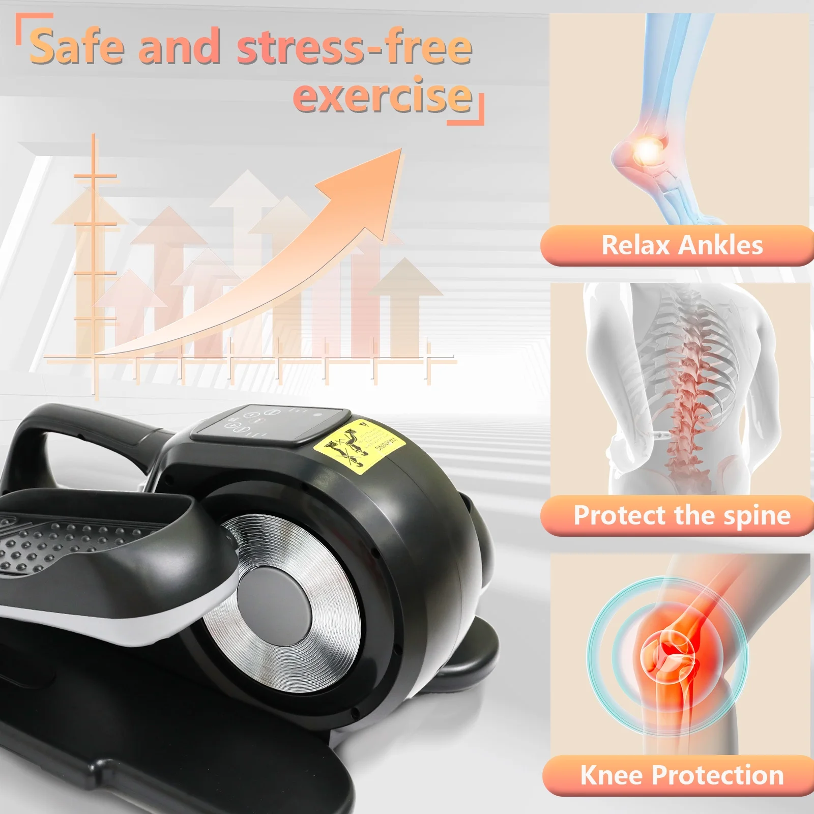 CATGOOD Under Desk Elliptical, Electric Seated Foot & Leg Pedal Exerciser While Sitting for Seniors