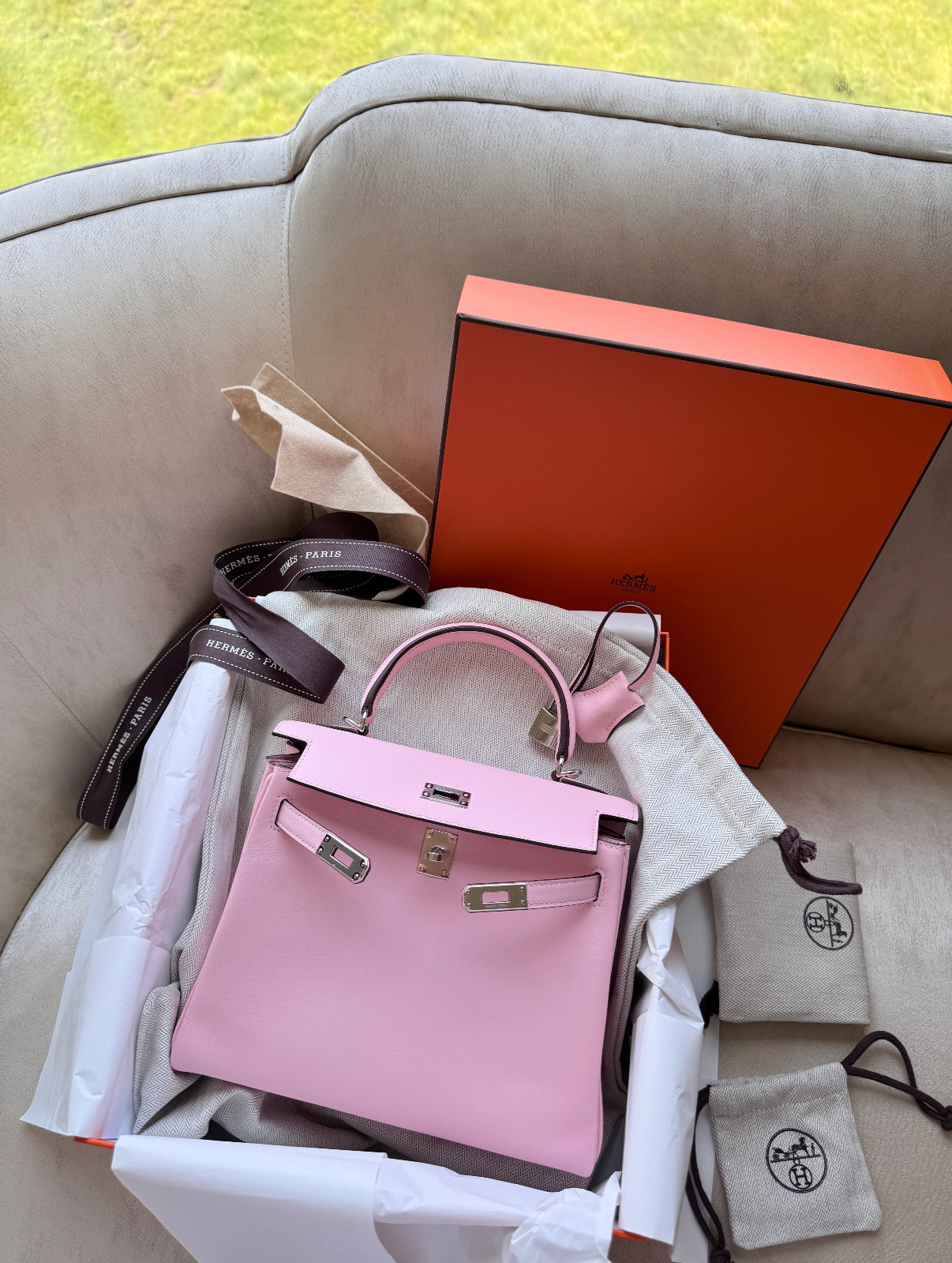Hermès Kelly 25-28 Sakura Pink TOGO Custom