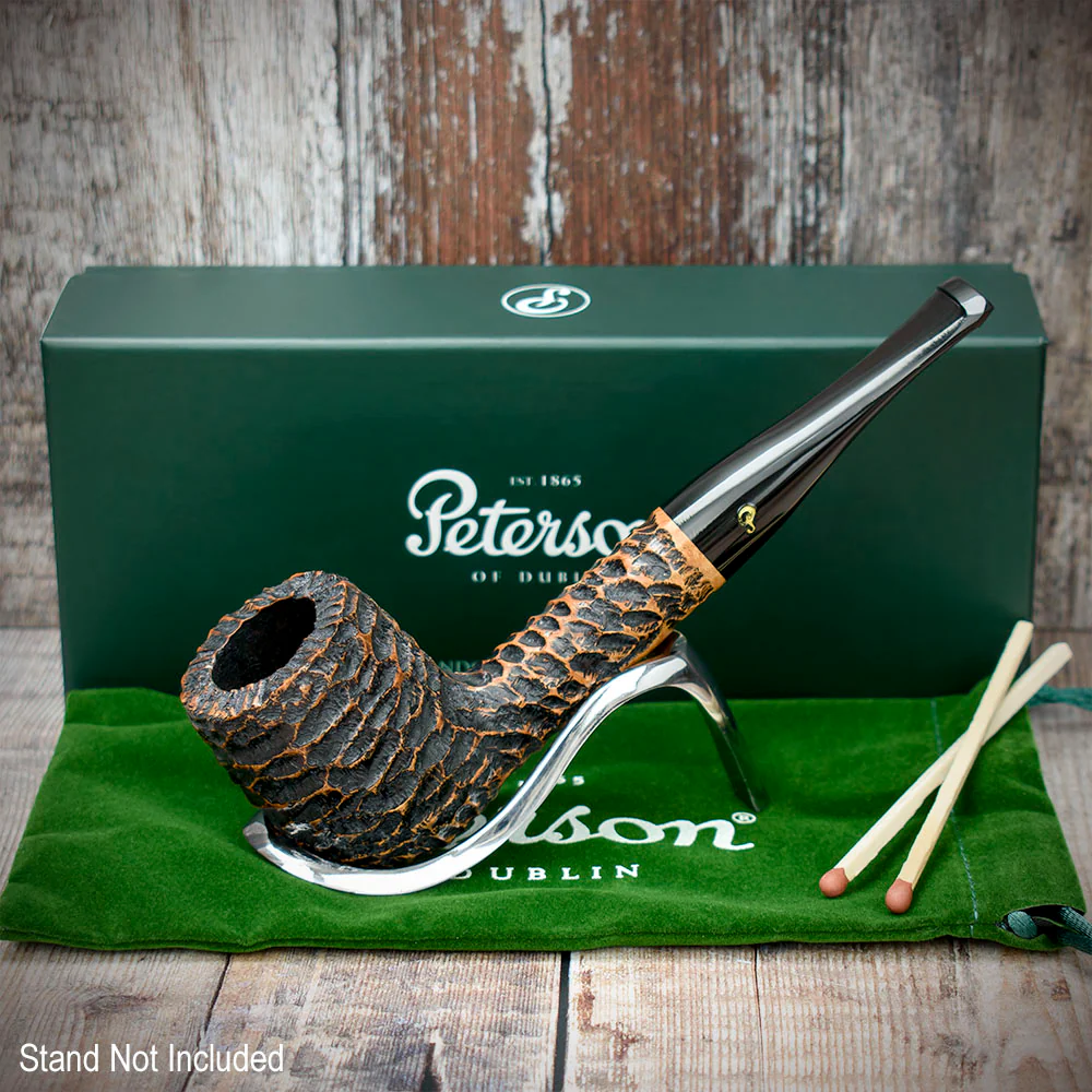 Peterson of Dublin Aran Rusticated Briar Smoking Pipe - Shape No.106