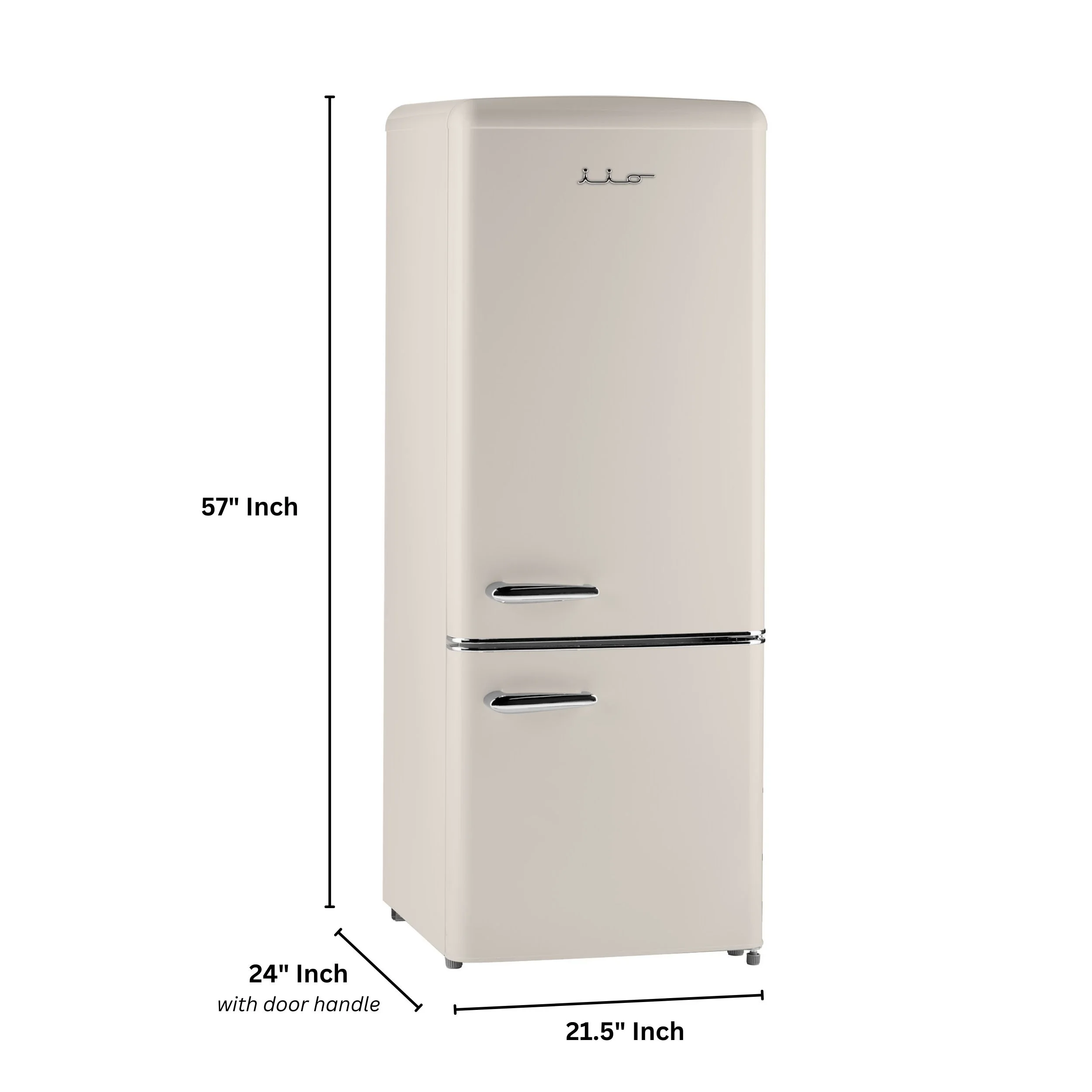 iio 7 cu. ft. Retro refrigerator with bottom freezer