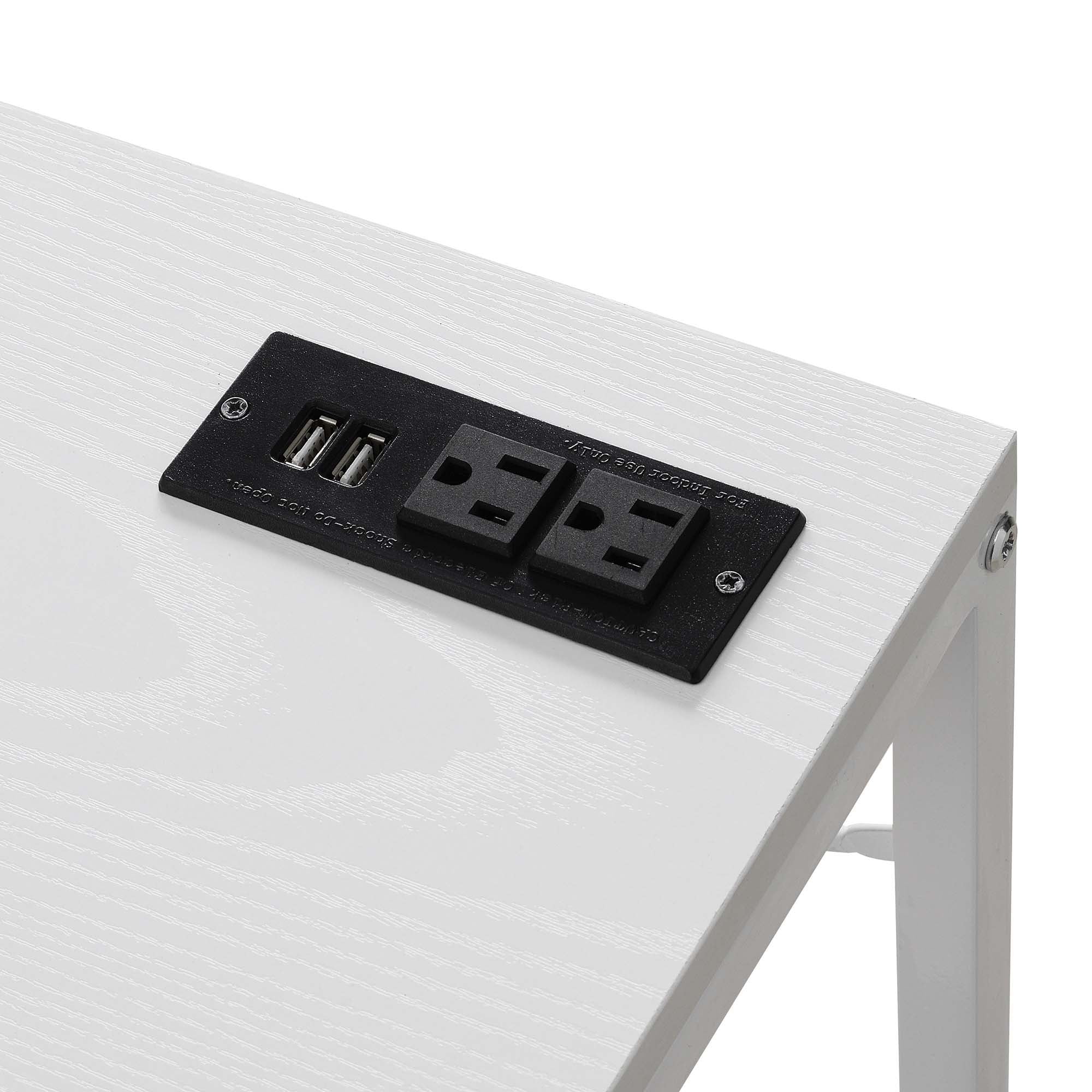 Convenience Concepts Designs2Go Office Workstation Desk with 2 Outlets & 2 USB Ports