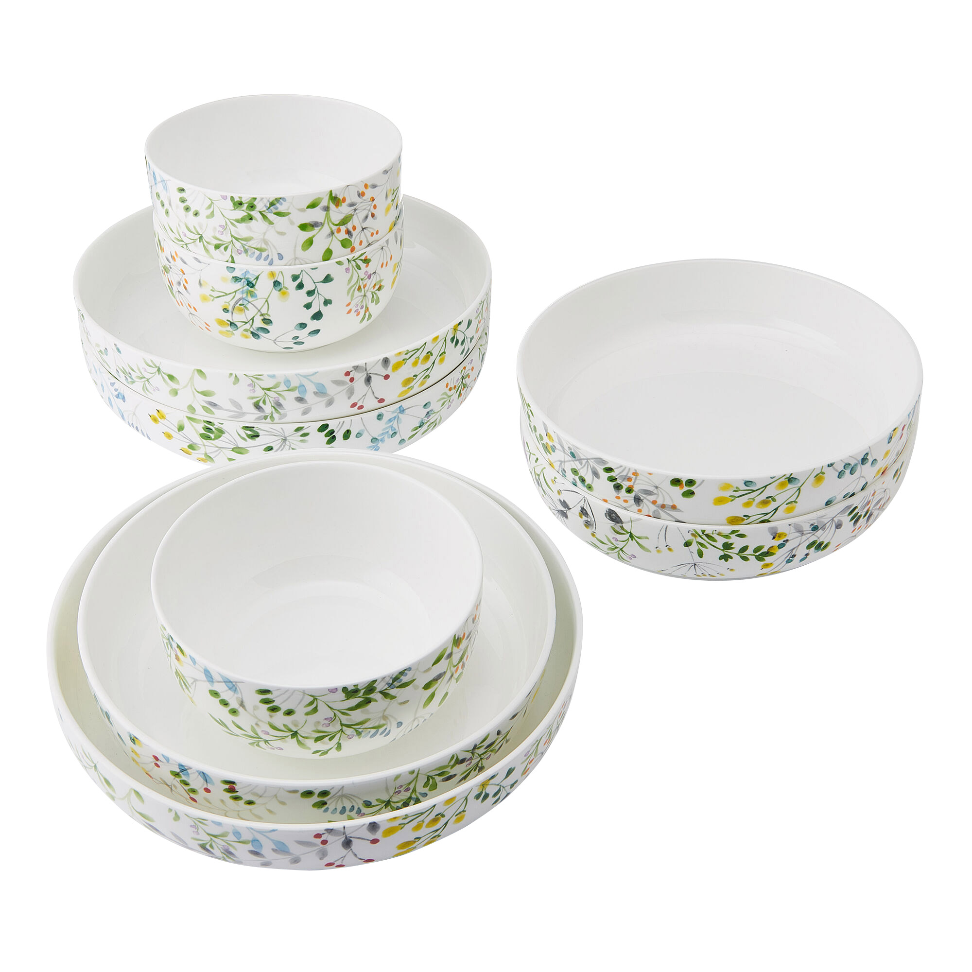 Mikasa Tivoli Garden Bone China 9-piece Bowl Set