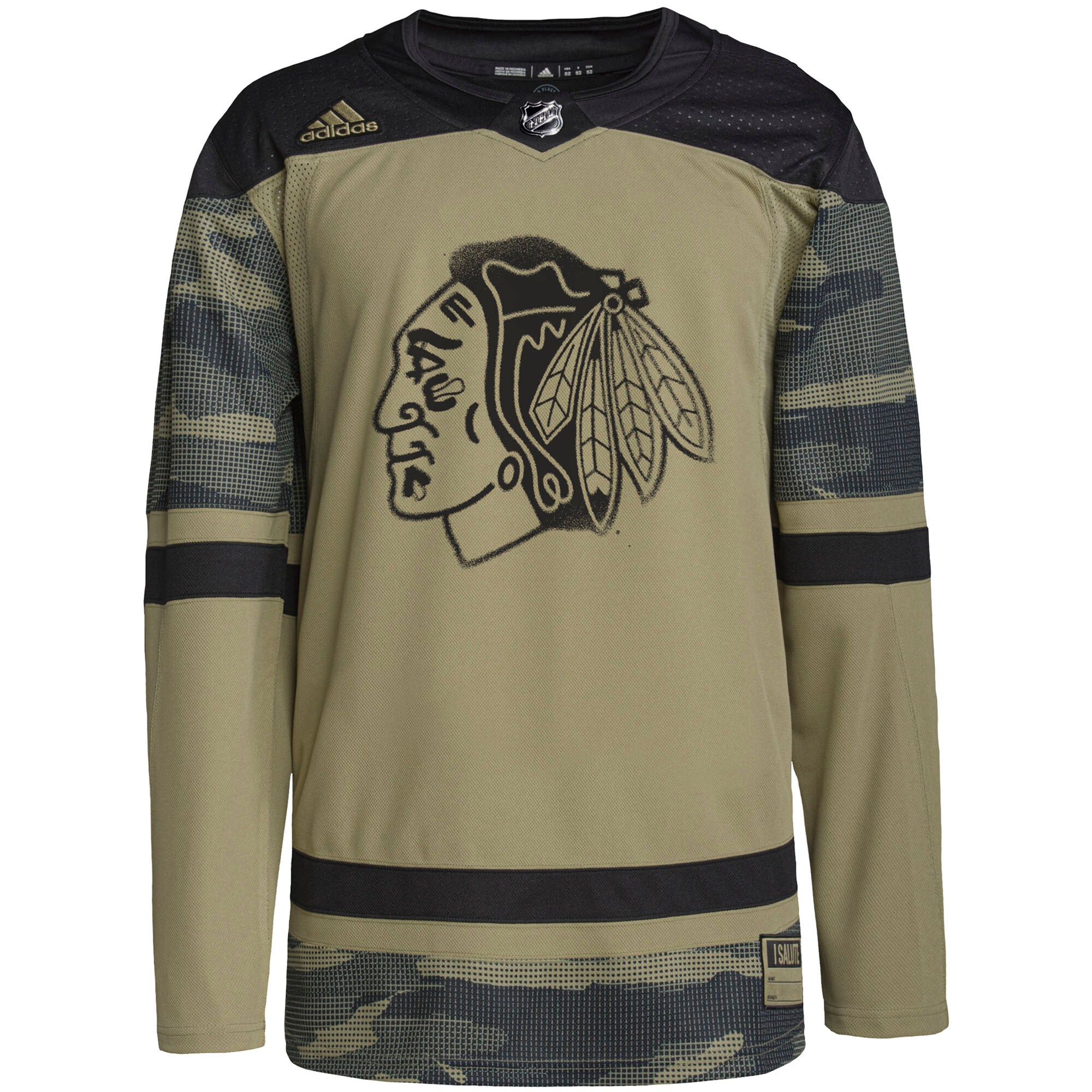 Chicago Blackhawks  Military Appreciation Team  Practice Jersey – Camo