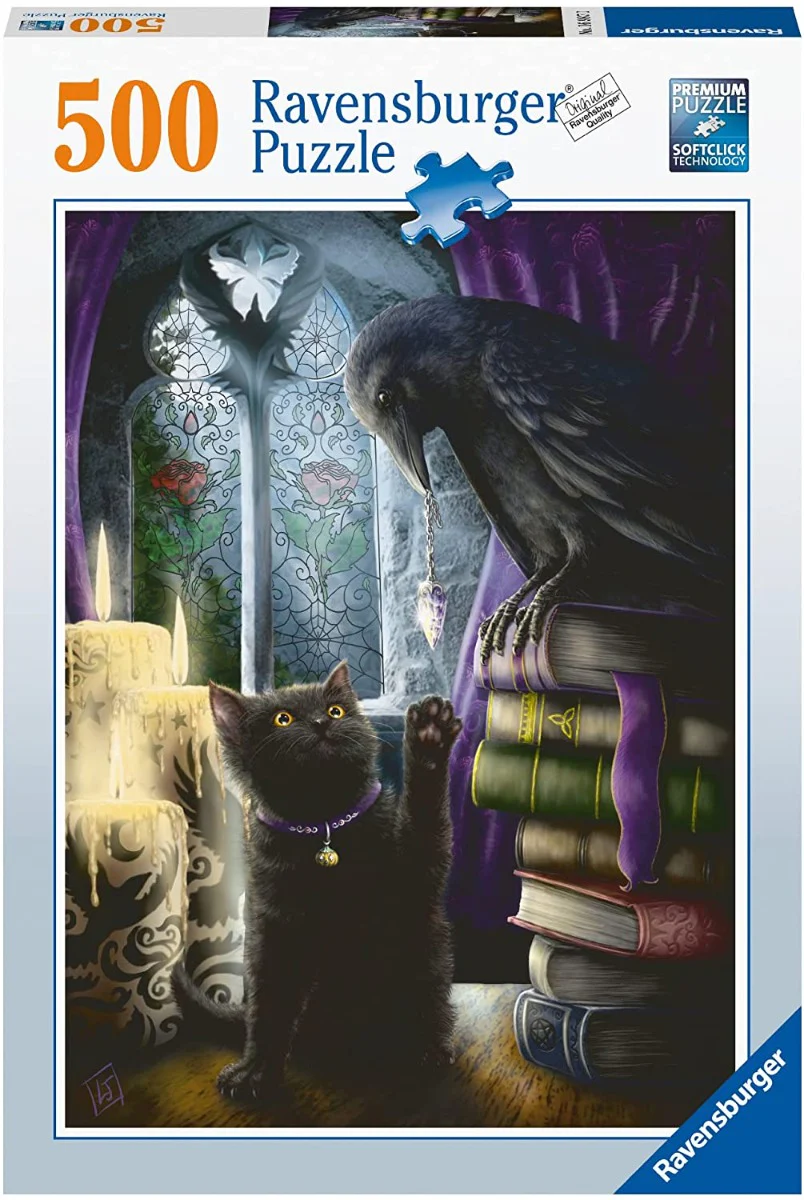 Black Cat and Raven – 500 Piece Jigsaw Puzzle (Ravensburger)