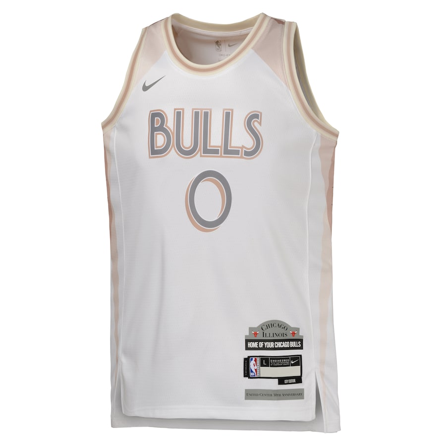 Youth Chicago Bulls Coby White  White 2024/25 Swingman  Jersey - City Edition