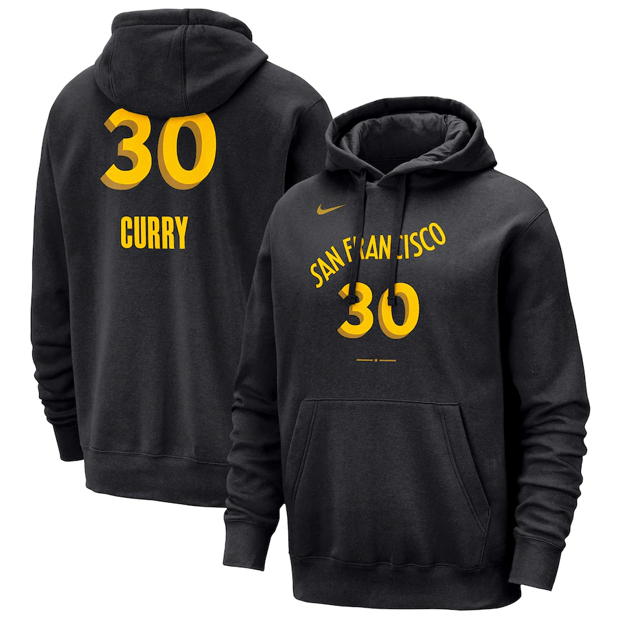 Golden State Warriors  City Edition Name & Number Hoodie - Stephen Curry - Mens