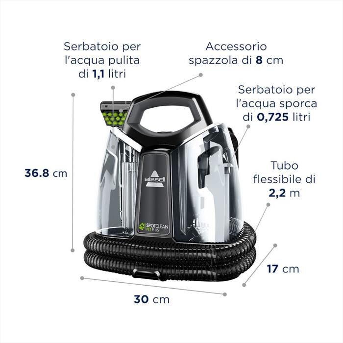 BISSELL - Aspirapolvere a bidone 37241-Nero