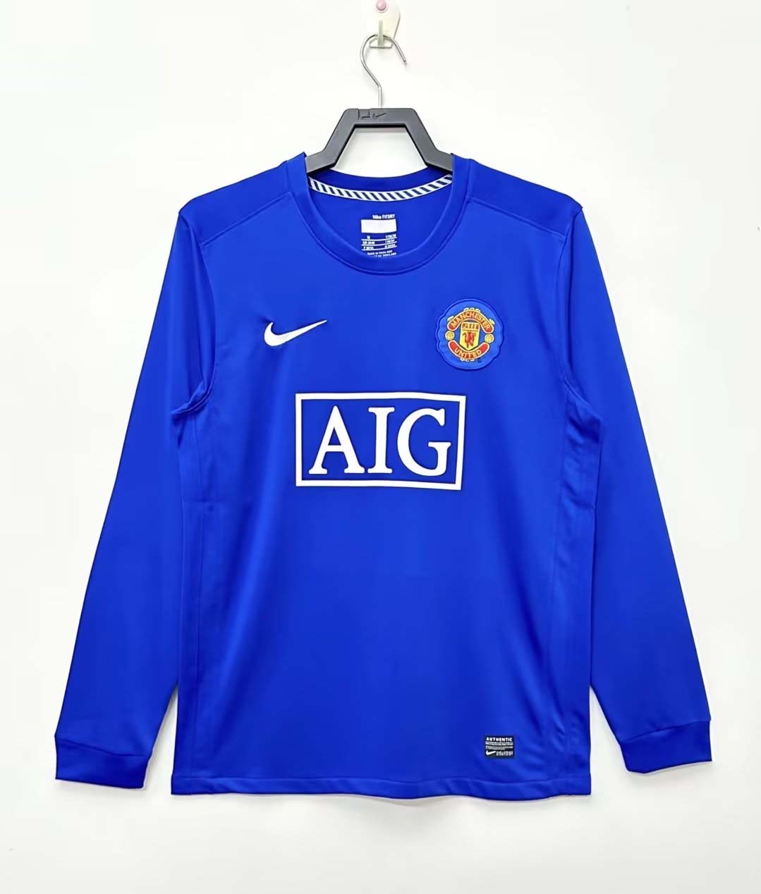 2008/09 Retro Long Sleeve Manchester United Away Football Shirt 1:1 Thai Quality-Fans