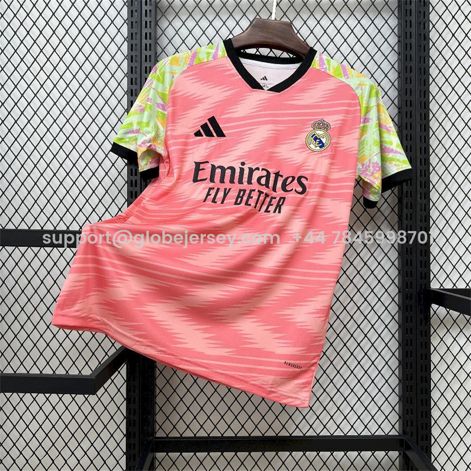 Real Madrid 25-26 Pink And Green Pre-Match Training Jersey - Fans Version