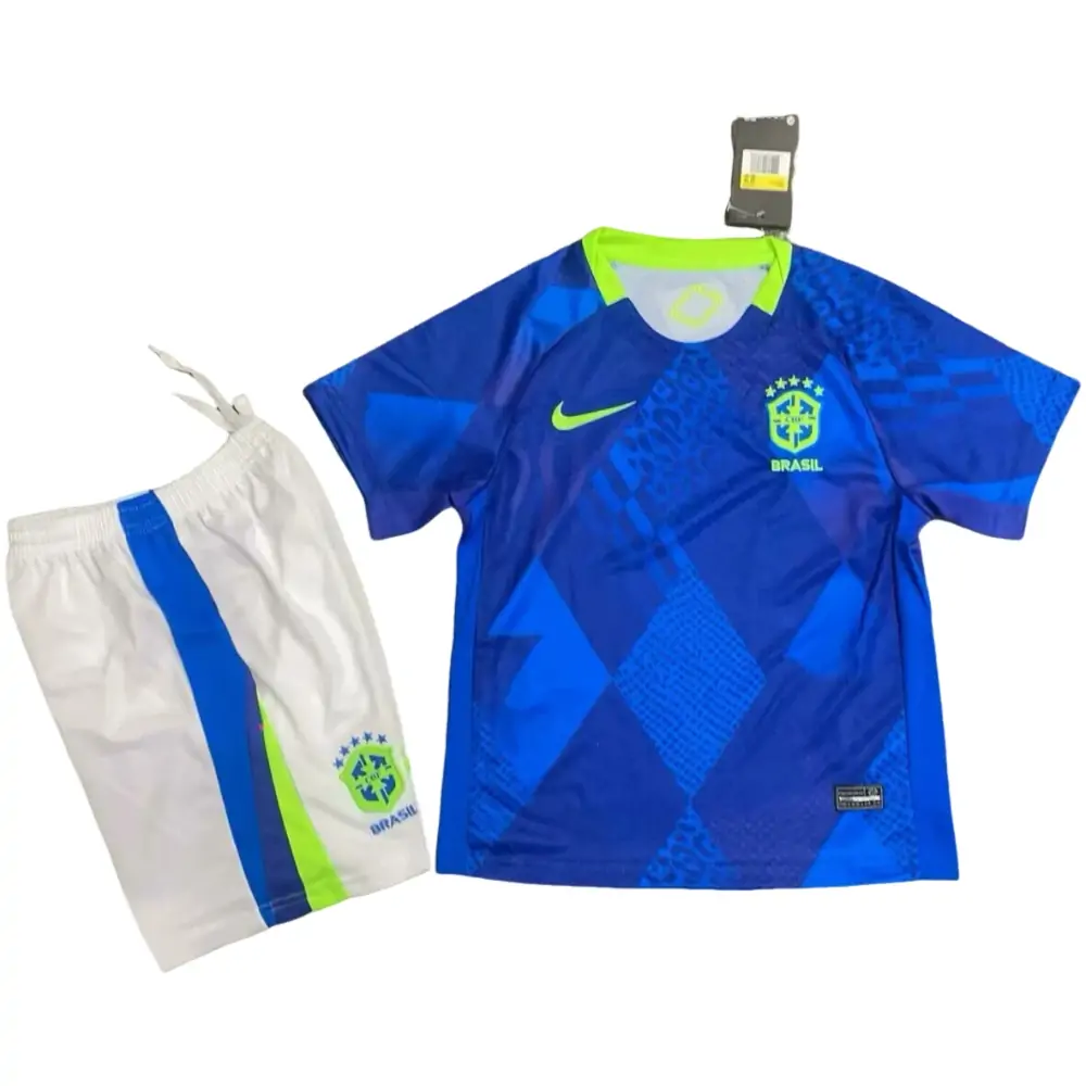 2025-26-Brazil Away-Jersey-Children's Kit