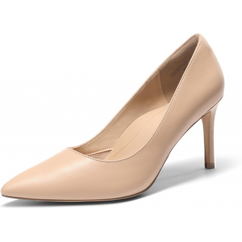 Women's High Heels Pump Closed Pointed Toe Slip-On