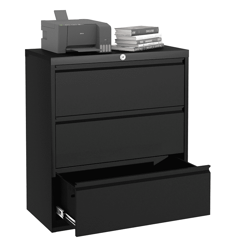 SUPEER White Metal Lateral File Cabinet with Lock, Large Capacity Metal Storage File Cabinet for Letter/Legal A4 Size, Wide File Cabinet for Office Home, Assembly Required
