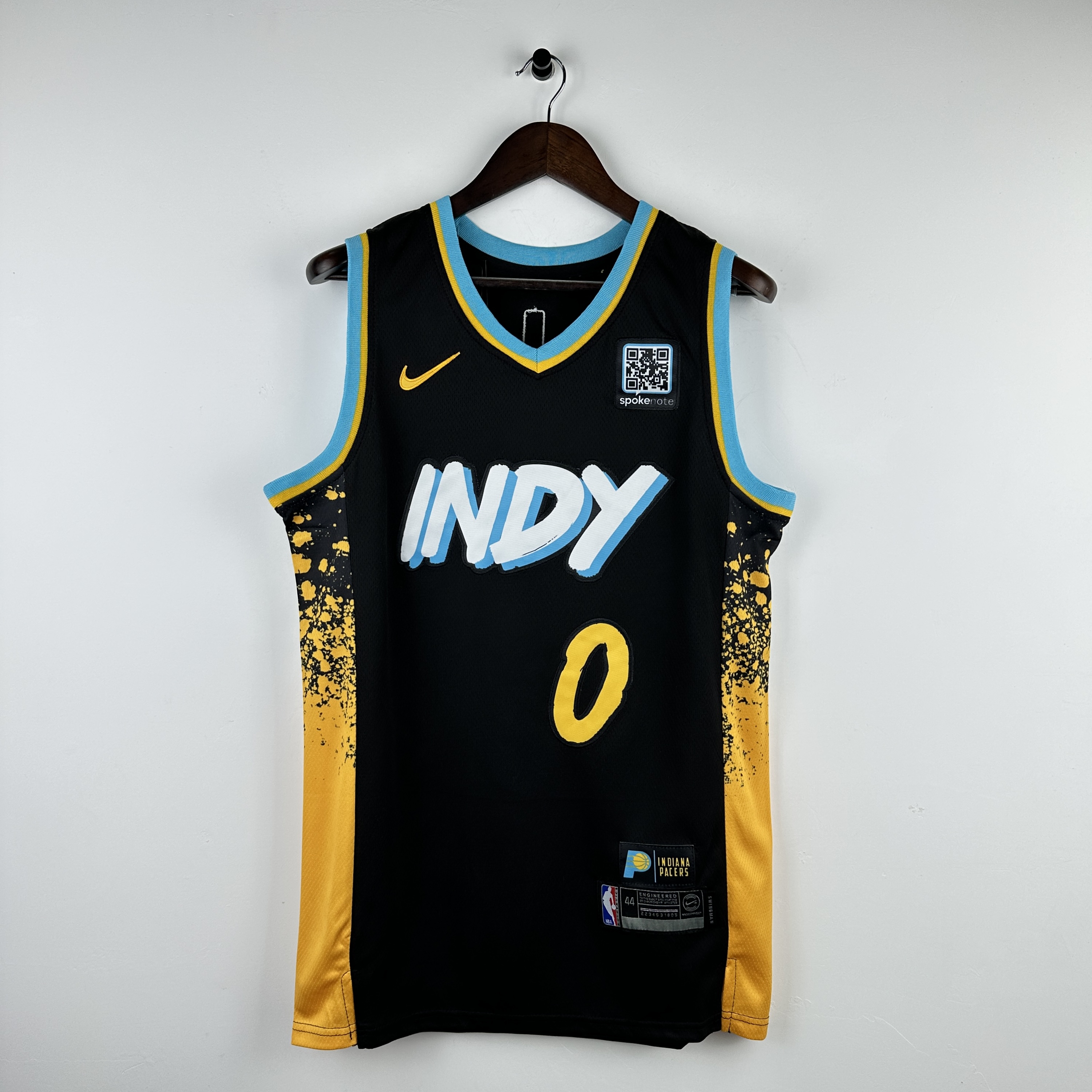 Embroidery 24 season Pacers City Edition No. 0 Haliburton