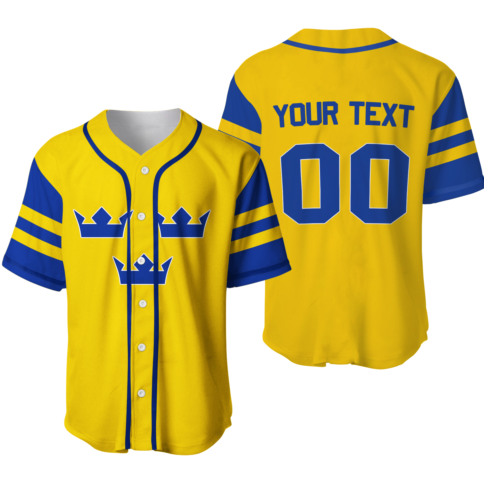 (Custom Personalised) Sweden Hockey Pride Baseball Jersey LT12