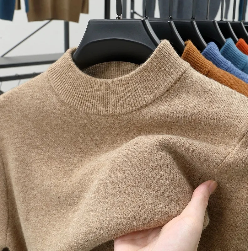 2025 Men's Stand Collar Cashmere Four Seasons Casual Warm Sweater