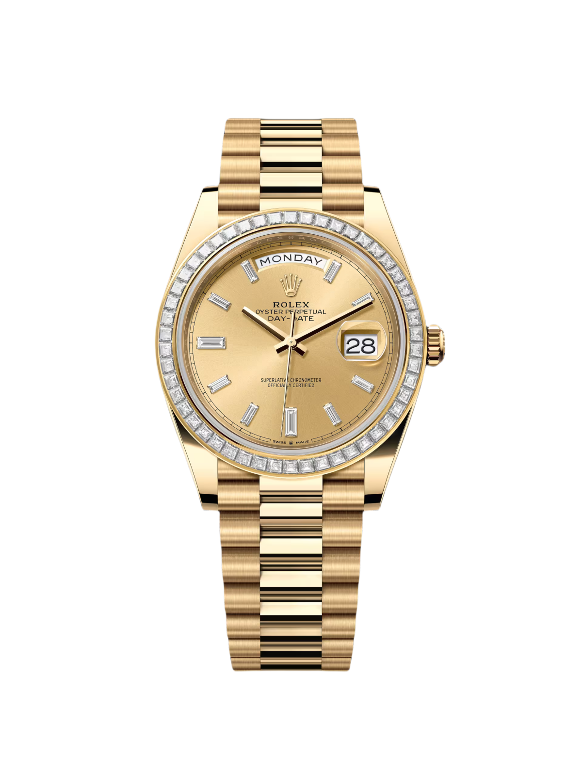 【Super Clone】RLX Day-Date 40mm 228398TBR-0002 Champagne Dial President Watch